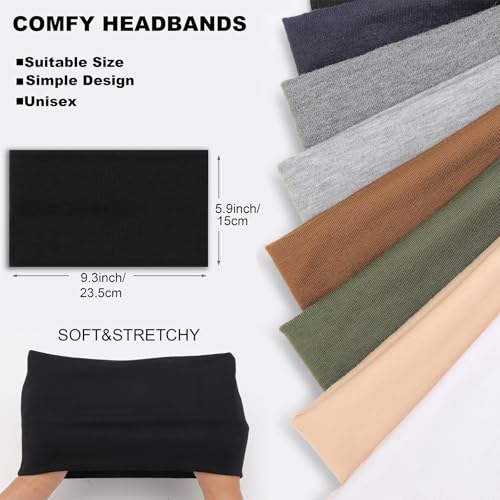 DRESHOW 4 Pack Wide Vintage Turban Headbands for Women Knotted Hair Accessories