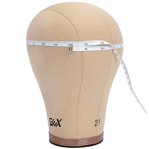 Canvas Cork Wig Block Mannequin Head 22" with C Clamp Stand