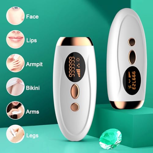 At-Home IPL Laser Hair Removal Device for Women & Men, 999,999 Flashes, Painless & Permanent