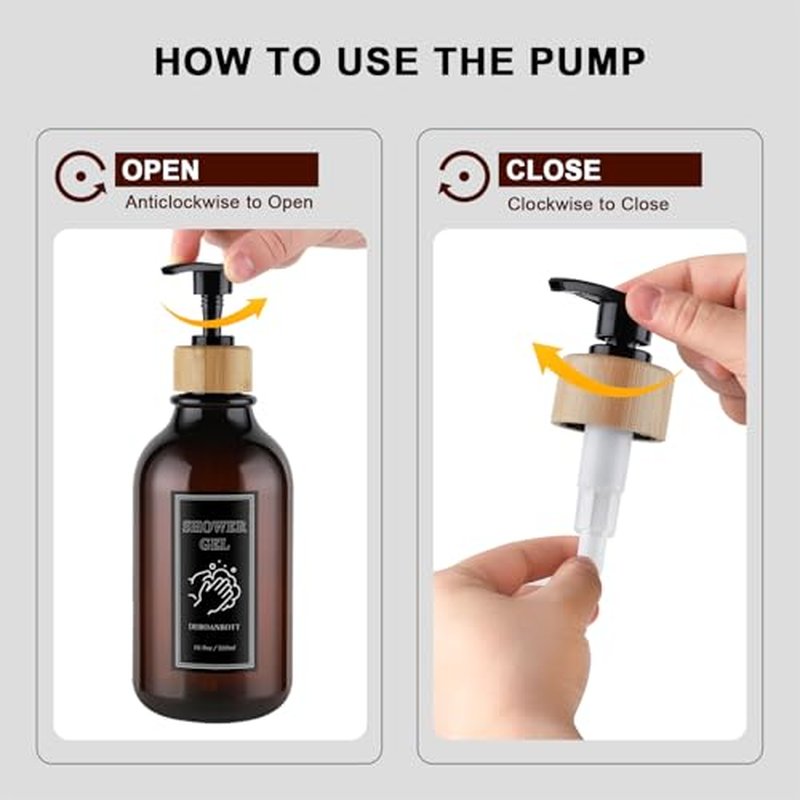 16.9 oz Shampoo & Conditioner Dispenser Pump Bottle