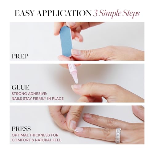 Glamnetic Apricot Press-On Nails | 30 Nail Kit in 12 Sizes
