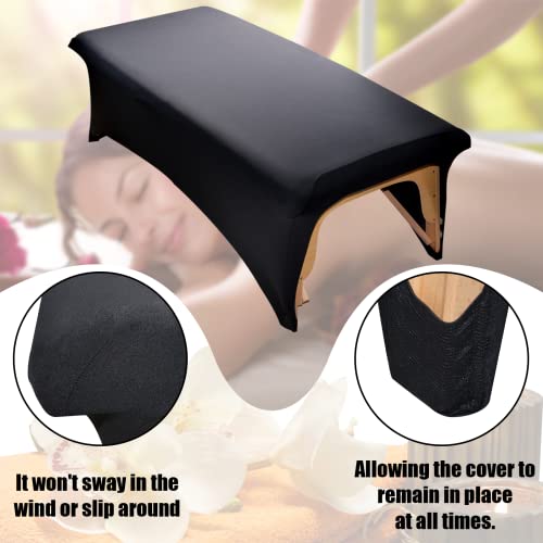 Platonee Stretch Lash Bed Cover - Elastic Massage Table Sheet (Black)