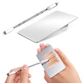 Lusofie Stainless Steel Makeup Mixing Palette with Spatula - Professional Foundation & Eyeshadow Tool