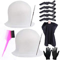 Professional Silicone Highlight Caps Set - 2 PCS for Hair Coloring