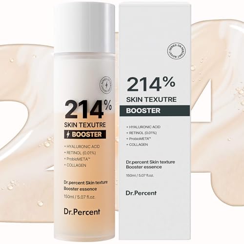Skin Texture Booster 214% Essence ? Deep Hydration, Glass Skin, Triple Hyaluronic Acid, Collagen & Retinol, Lightweight & Non-Sticky, Visibly Plumping Effect, Korean Skincare, 5.07 fl oz