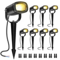 12W Low Voltage LED Landscape Lights 2700K Warm White, IP65 Outdoor Spotlights 8-Pack