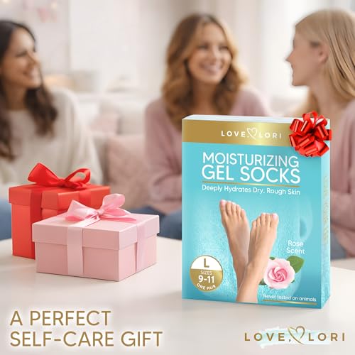 Moisturizing Gel Socks with Vitamin E & Jojoba Oil (Size 9-11)