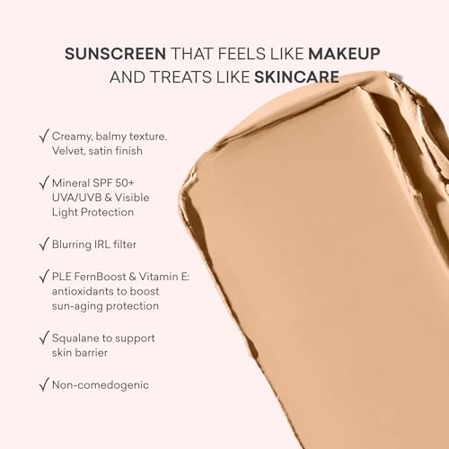 Toty by Sofia Vergara - Ilumina CC Creamy Compact SPF 50+ Mineral Broad Spectrum Sunscreen for Face - Tinted Blurring Balm SPF- Matte, Light Coverage - Water & Sweat Resistant - All Skin Types - 1C