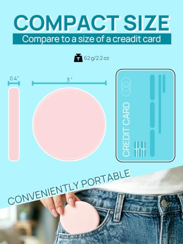 Macaki 1x/20x Compact Magnifying Mirror, 3 in, Pink