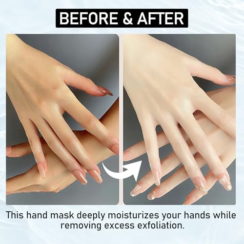 Hydrating Moisturizing Hand Mask Gloves for Dry Cracked Hands - 6 Pairs