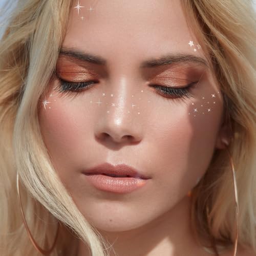 Flash Tattoos Fairy Dust Silver Glitter Freckles - 23 Metallic Face Patches