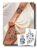 Semi-Permanent Tattoo Sheets for Women - Waterproof Floral