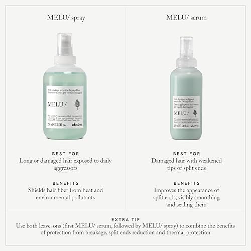 Davines MELU Serum for Long Damaged Hair - Anti-Breakage & Split End Protection 5.1 Fl Oz