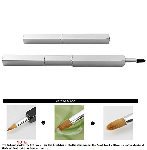 Retractable Lip Brush Applicator - Professional Lipstick Gloss Makeup Tool