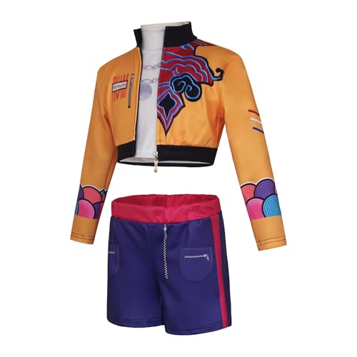Demon Girls Cosplay Halloween Costume Top and Pants Set 3–14 Yrs