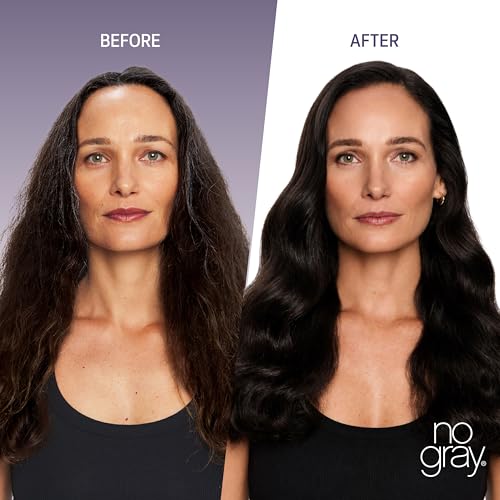 No Gray Permanent Hair Color Shampoo - Dark Brown, 8.45 oz