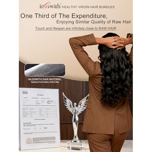 inlovwith Body Wave Bundles Human Hair, 100% Unprocessed Brazilian Virgin Hair, Selected Healthy Human Hair Bundles for Women(Single Bundle, 24 Inches)