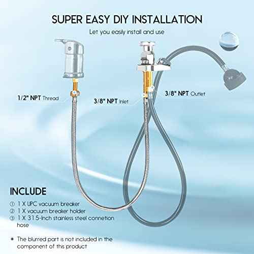 LukLoy Shampoo Bowl Vacuum Breaker Kit for Shampoo Bowl Faucet, Salon Sink Parts, Shampoo Bowl Faucet Kit (Vacuum Breaker Kit)