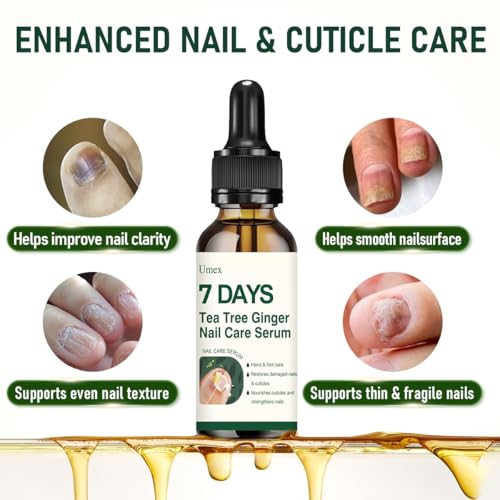 Nail Treatment & Cuticle Oil Ginger Strengthener for Brittle Nails - 2Pcs