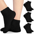 Janmercy Black Aloe Moisturizing Socks 3 Pairs Non-Slip Fuzzy Footwear