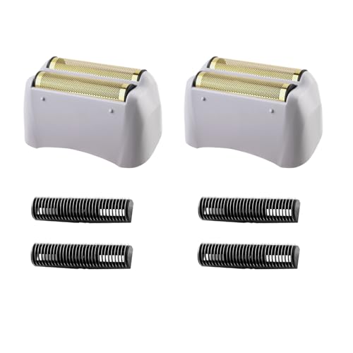 Replacement Foil Compatible with andis Foil Shaver TS-1 TS-2 17235 17150 17200, Replacement Head & Blades Compatible with andis TS-1 17235 TS-2 Pro Foil Lithium Titanium Foil Shaver, Gray - 2 Pack