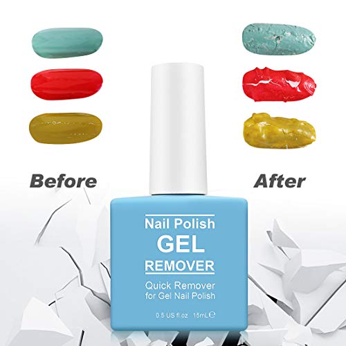 Magic Gel Nail Polish Remover Set (2 Pack) with Cuticle Pusher & Scraper