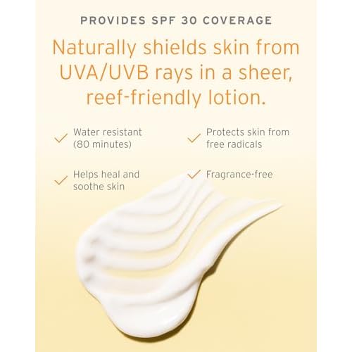 Kerstin Florian Sheer Mineral Body Sunscreen SPF 30 | Waterproof UVA/UVB Sun Protection with Natural Zinc Oxide | Reef Safe Fragrance Free Formula for Sensitive Skin to Moisturize & Protect | 6 fl oz