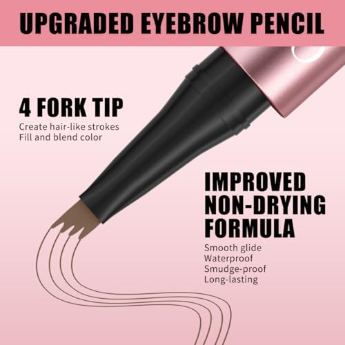 W3W 4-Fork-Tip Microblading Eyebrow Pencil - Waterproof & Smudge-Proof