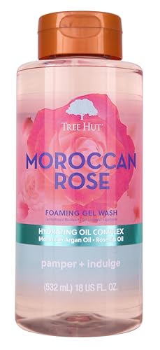 Tree Hut Moroccan Rose Nourishing & Moisturizing Foaming Gel Wash, 18 oz., Hydrating