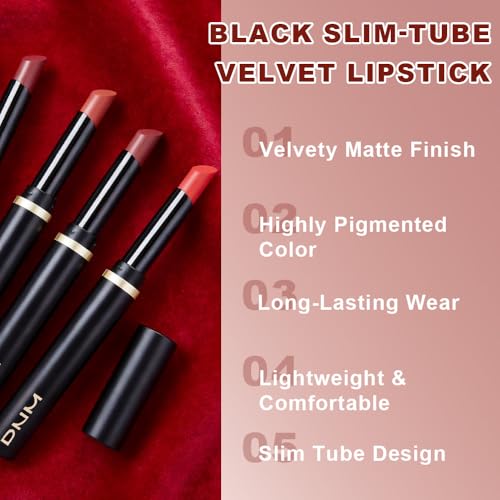 Velvet Matte Lipstick - Highly Pigmented, Hydrating & Waterproof, 24-Hour Wear