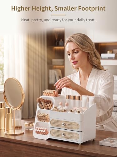 Booklov Makeup Organizer with Drawers, Large Capacity Cosmetic Storage