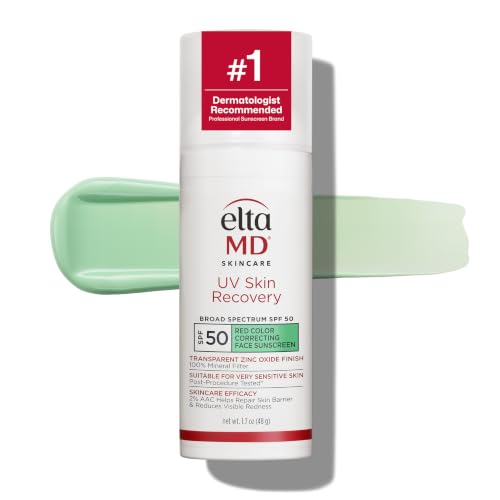 EltaMD UV Skin Recovery SPF 50 Mineral Sunscreen - Green Tinted, 1.7 oz
