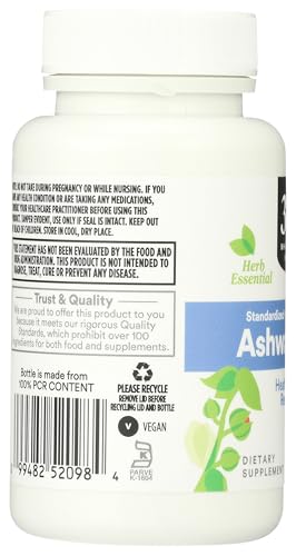 365 Ashwagandha Supplement 60 Vegan Capsules
