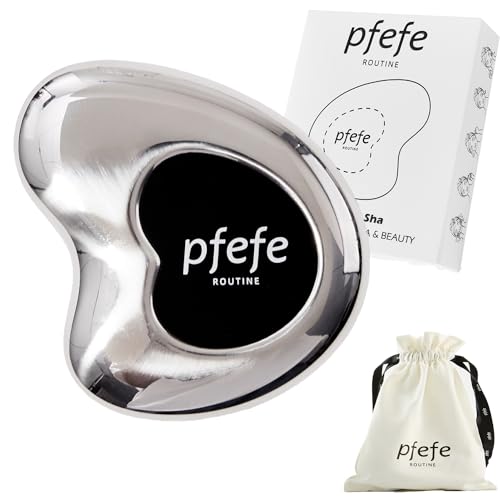 pfefe Stainless Steel Cryo Gua Sha - Gua Sha Facial Beauty Tools - Metal Skin Care Gua Sha for Body SPA Face Neck Eye