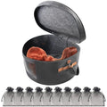Wig Storage Boxes,Wig Travel Cases Foldable for Multiple Wigs for Men and Women,Yarn Organizer, Cosmetic Cabinet Storage Bag (Dark Grey)