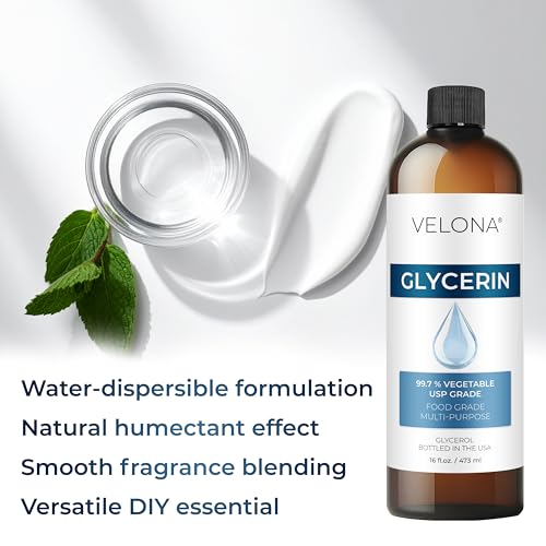 velona Glycerin Vegetable USP Grade 1 Gallon / 128 Fl Oz | 100% Pure and Natural Carrier Oil | Hair and Face Moisturizer for Dry Skin, Bubble Bath, Glycerin Soap, Soap Base | Enjoy Results