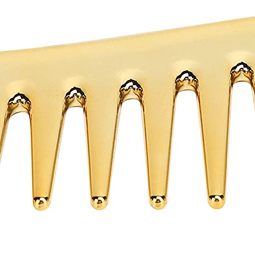 Wide Tooth Combs, No Handle Hair Detangling Comb Large Salon Shampoo Comb for Men Women (Gold)