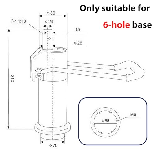 Barber Chair Replacement Hydraulic Pump - for Bar Beauty Salon Barber Hairdressing Adjustable Height£¬Weight Capacity 440 Lbs/200kg£¬Replacement Part for Most Standard Styling Chairs£¬Easy to Use