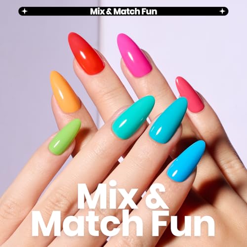Beetles Neon Summer Cocktails Nail Polish Set, 12 Quick Dry Bright Colors