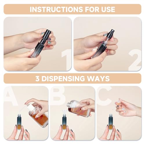 ZIZEMOJA Refillable Perfume Atomizer Set - 3 Pack 10ml Leak-Proof Bottles