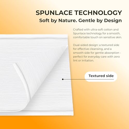 Soft Plus Cotton Pads for Face, Medium Thick Dual-Sided Cotton Rounds, Lint Reduced, Tear Resistant & Absorbent, Makeup Remover Pads & Toner Pads for Daily Skincare (1,000 Counts)