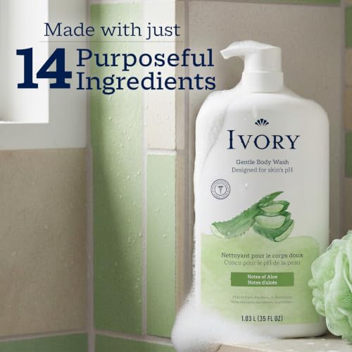 Ivory Body Wash for Whole Family - Gentle Aloe Scent, 35 fl oz