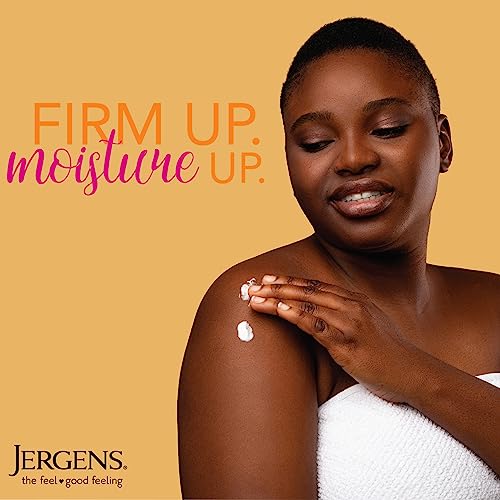 Jergens Skin Firming Body Lotion, Dry Skin Moisturizer with Collagen and Elastin, Deep Moisture, Dermatologist Tested, White 8 Ounces (Pk of 2)