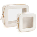 Clear Makeup Bag Set, Travel Makeup Case Clear Cosmetic Travel Bag Small Makeup Organizer Mini Make Up Pouch for Purse Waterproof Toiletry Bag Portable Car Essentials Car Organizer