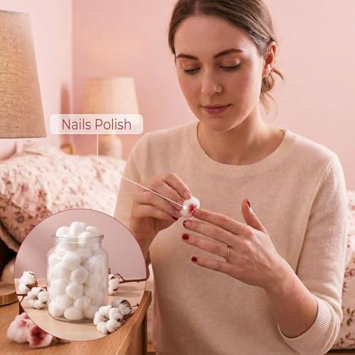 100 Count Individually Wrapped Travel Cotton Balls for Makeup & Skincare