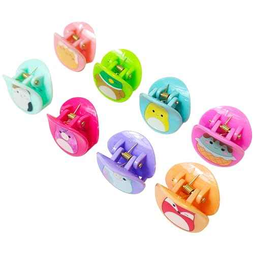 LUV HER Glam Up Your Look with Squishmallows Butterfly Hair Clips - 8 Cute Hair Clips with Small Claw Clips for Every Occasion - Multi Color - Ages 8+