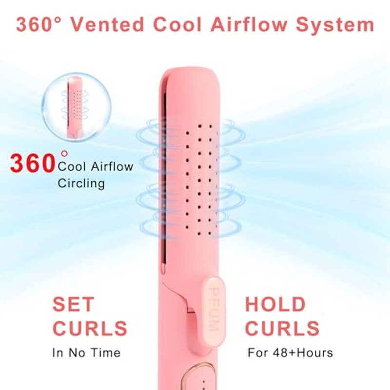 2 in 1 Hair Straightener & Curler - Titanium Flat Iron, 280-430°F