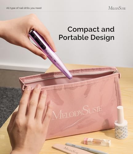 Cordless Nail Drill PC180F - 25000RPM Rechargeable Electric File for Nail Shaping & Gel Polish Removal