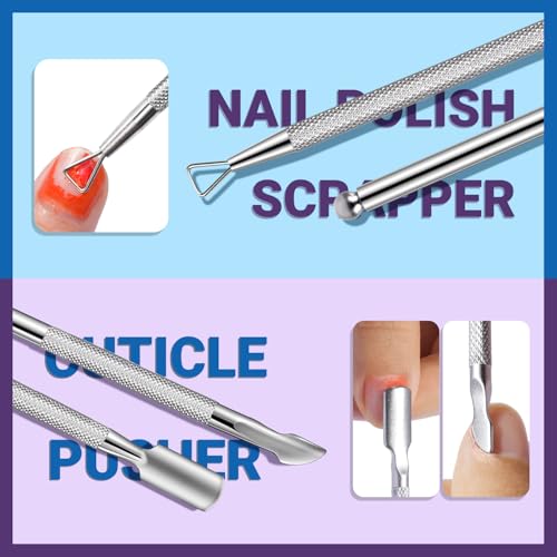 12-Piece Gel Polish Remover Kit with Soaking Bowls & Cuticle Tools