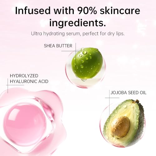 CATKIN Lip Plumper Gloss - Hydrating Tinted Lip Serum with Hyaluronic Acid, Non-Sticky, 0.12 Fl Oz - C05 Chocolate Amber
